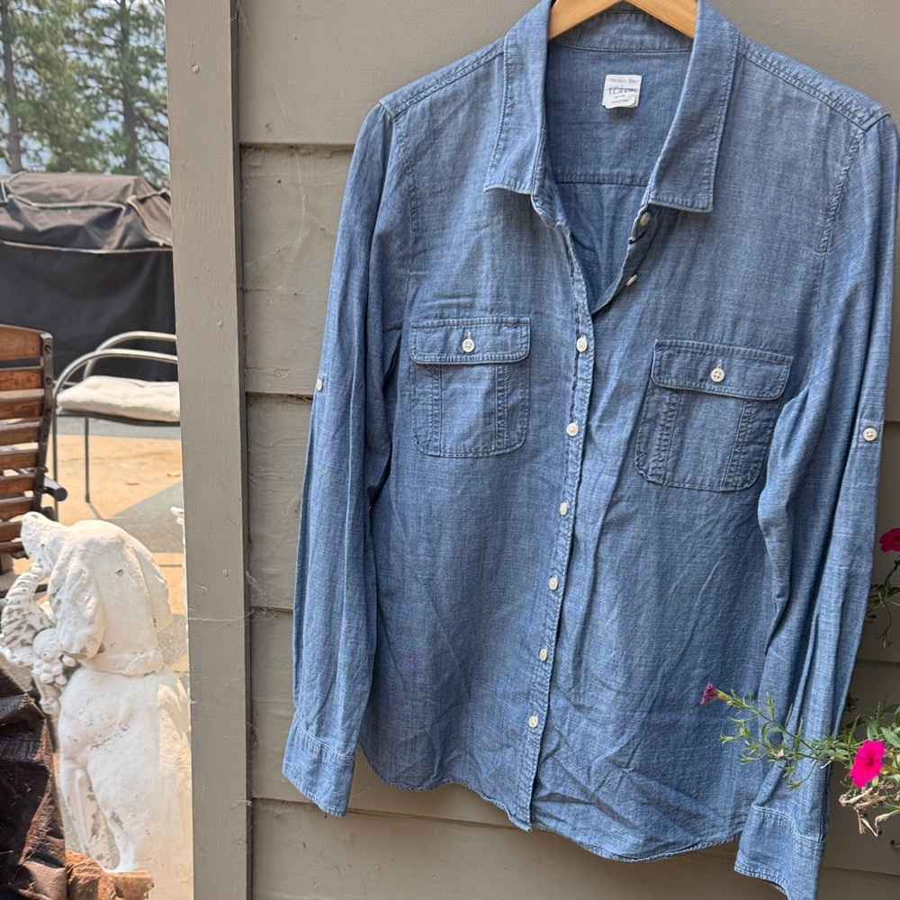J. Crew Casual Blue Button Down Shirt